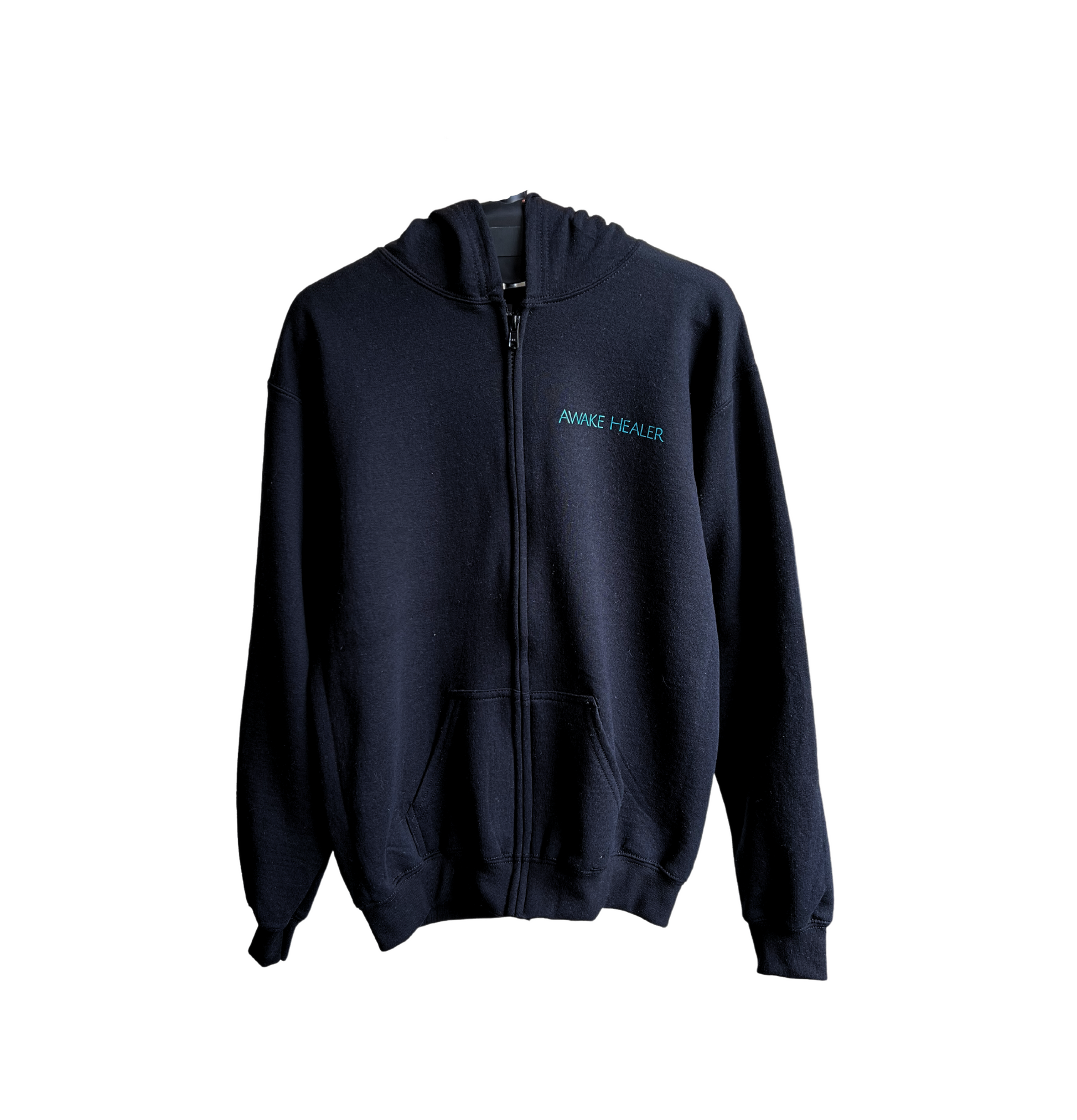 Black Zip-Up Hoodie Awake Healer