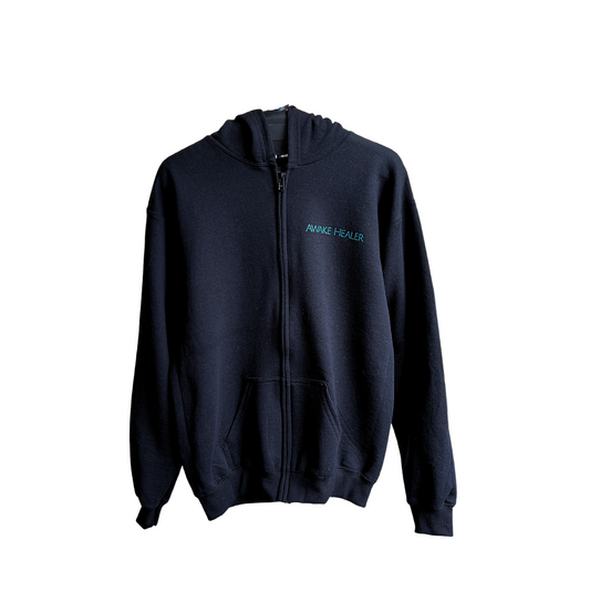 Black Zip-Up Hoodie Awake Healer