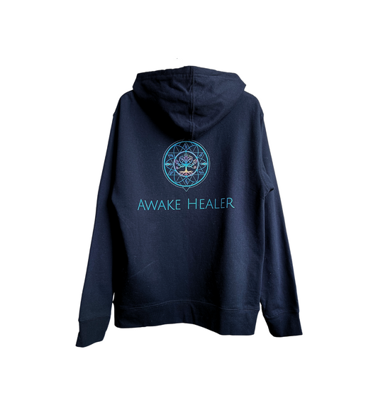 Black Zip-Up Hoodie Awake Healer