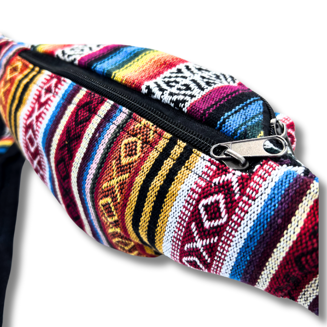 Eco-Friendly Boho Mushroom Hemp Fanny Pack Awake Healer