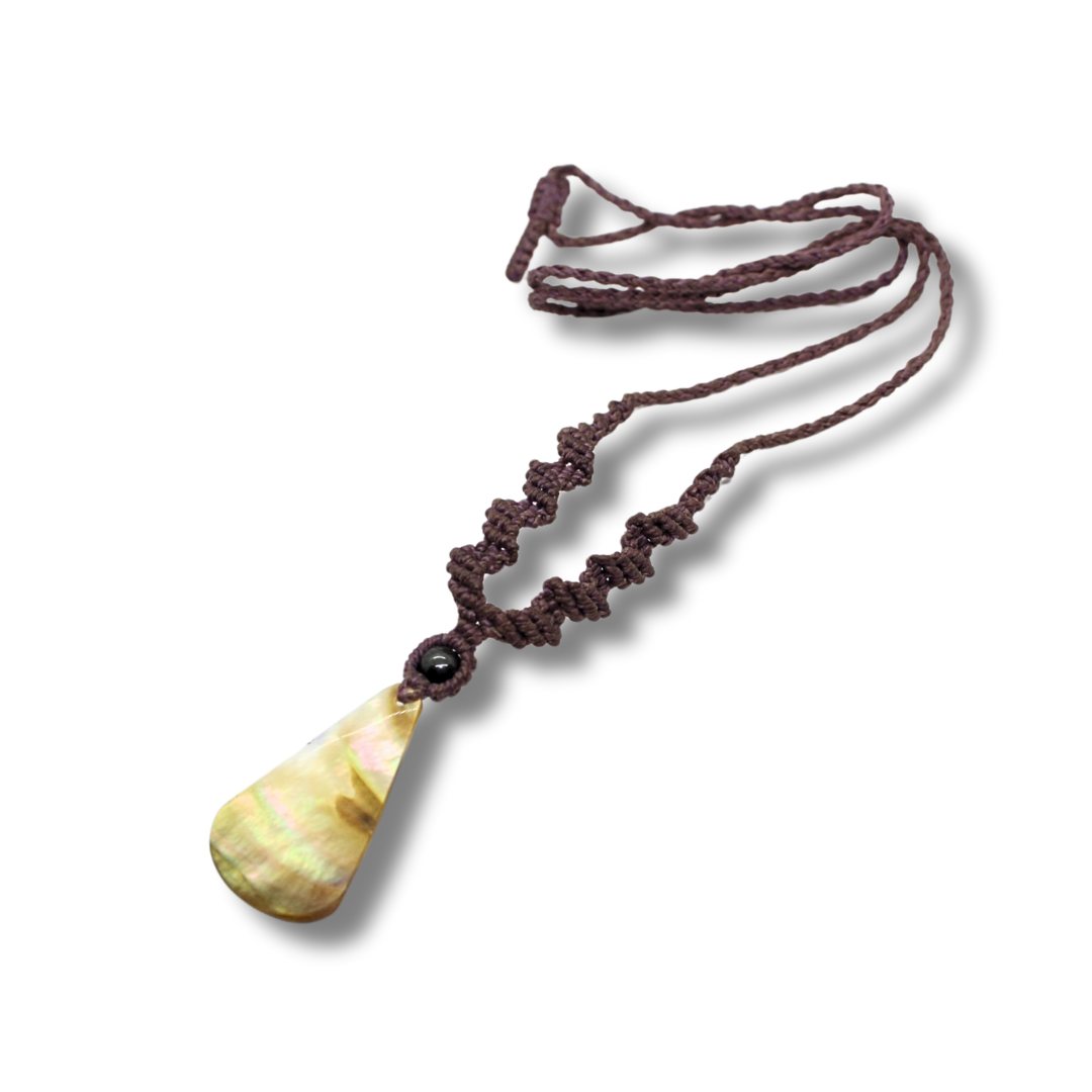 Beautifully Handcrafted Shipibo/Abalone Shell Pendant Awake Healer