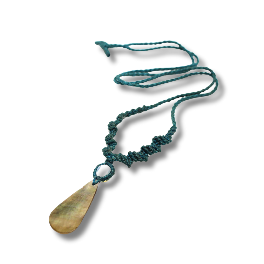 Beautifully Handcrafted Shipibo Pendant with Abalone Shell Awake Healer