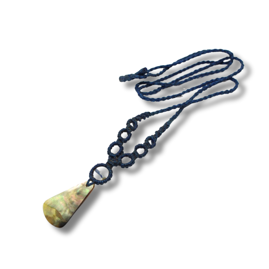 Beautiful Shipibo Pendant with Abalone Shell Awake Healer