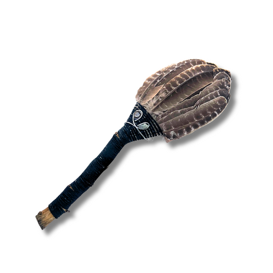 Crystal-Charged Handmade Feather Fans - Embrace Sacred Rituals Awake Healer