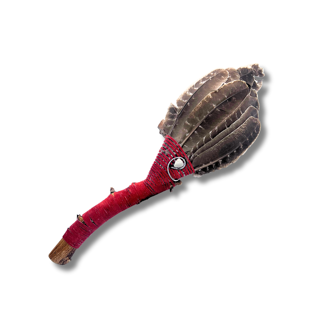 Crystal-Charged Handmade Feather Fans - Embrace Sacred Rituals Awake Healer