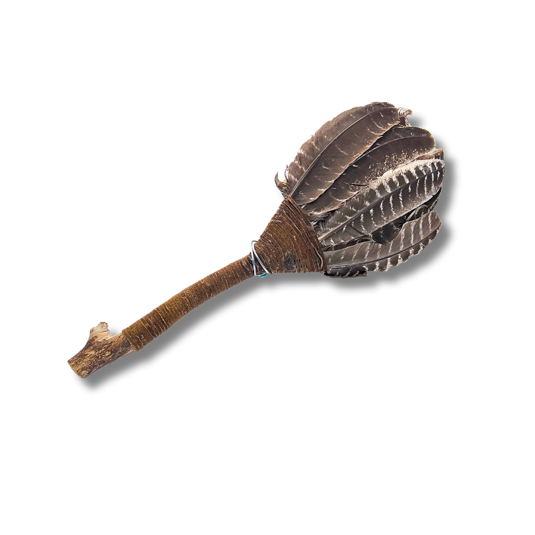 Crystal-Charged Handmade Feather Fans - Embrace Sacred Rituals Awake Healer