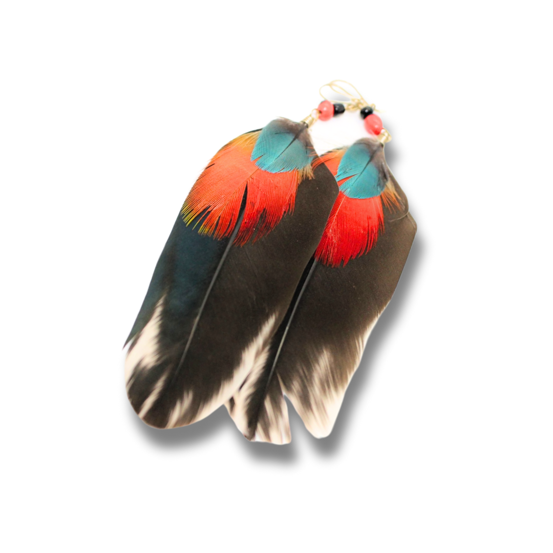 Feather Earrings- Shipibo Tribe (Peru)