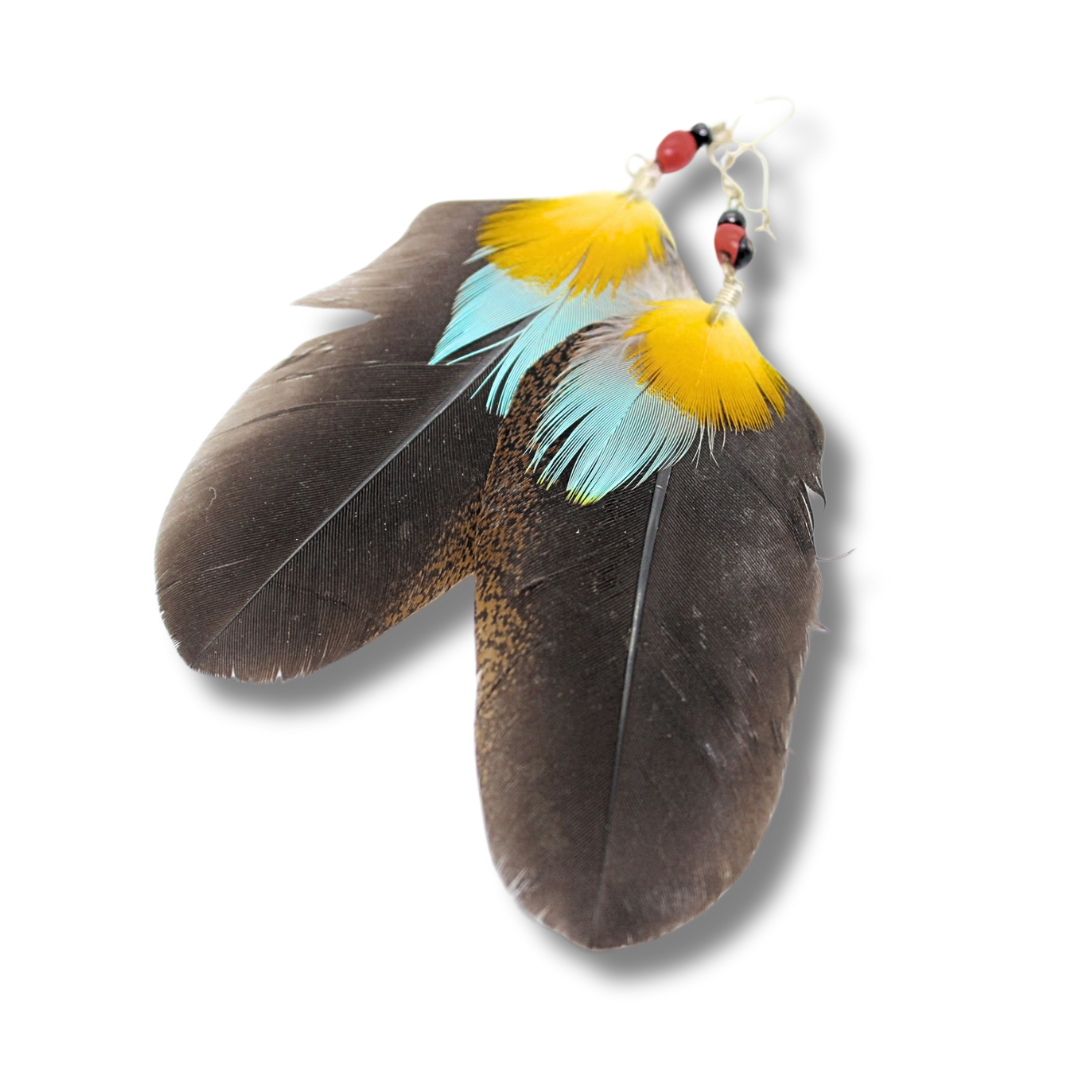 Feather Earrings- Shipibo Tribe (Peru)