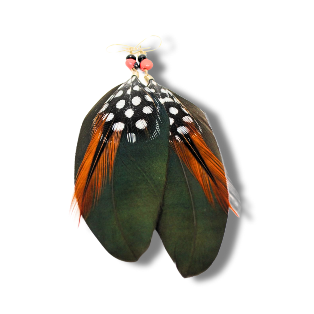 Feather Earrings- Shipibo Tribe (Peru)