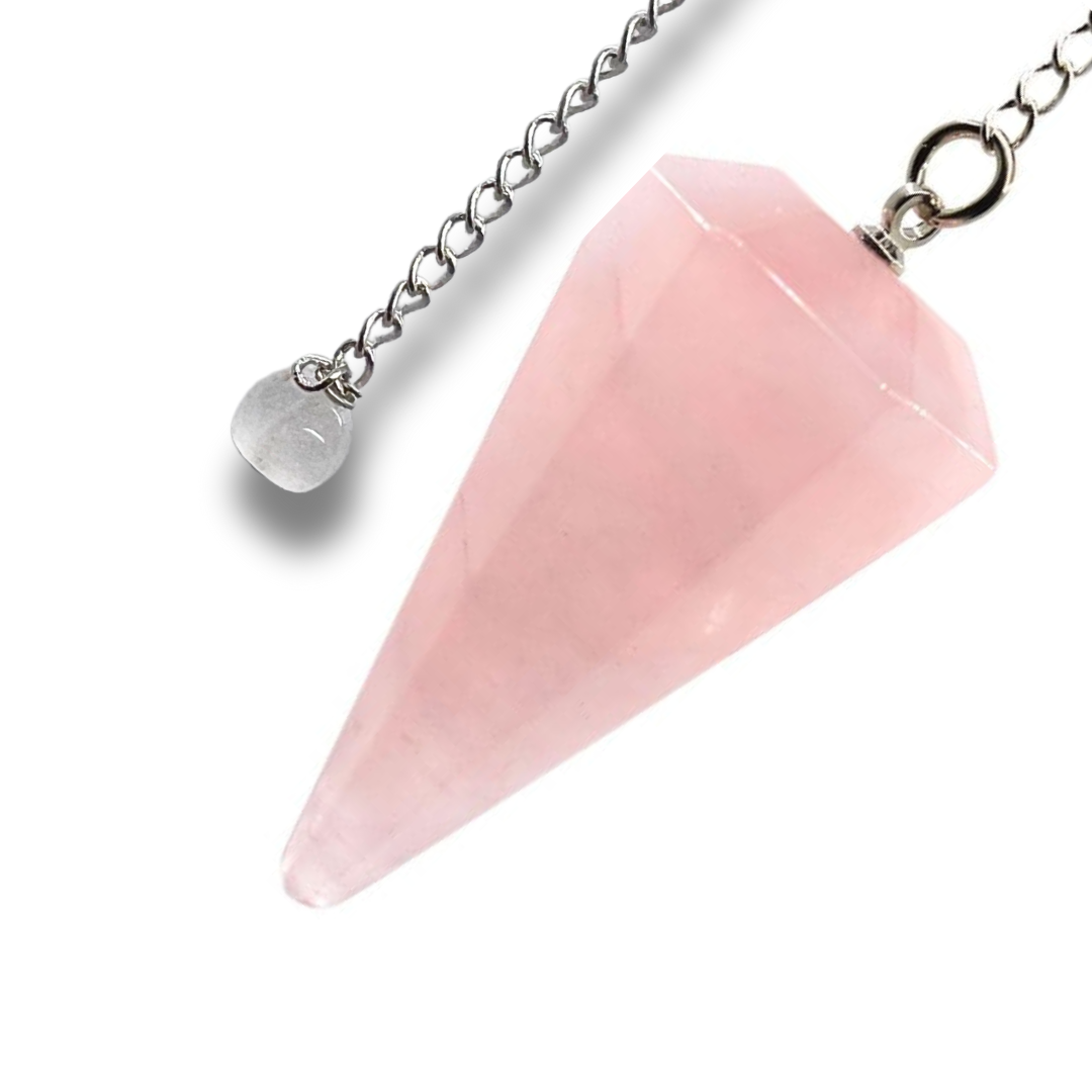 Rose Quartz Pendulum – crystal divination and energy healing tool