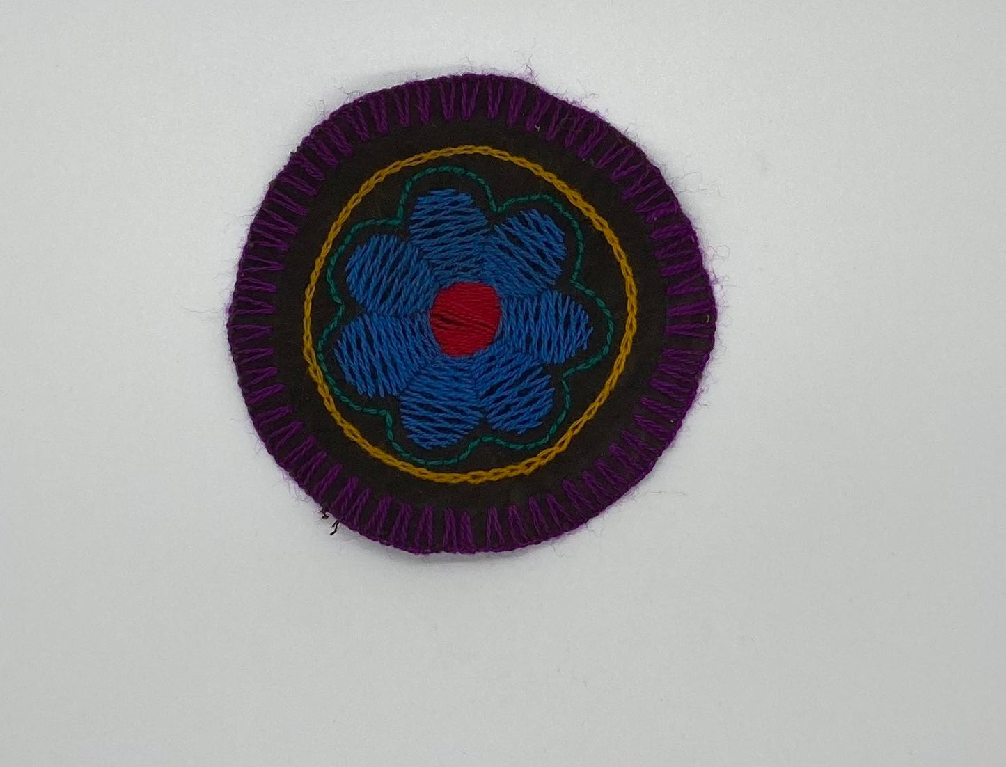 Shipibo Handstiched Round Tapestry Awake Healer