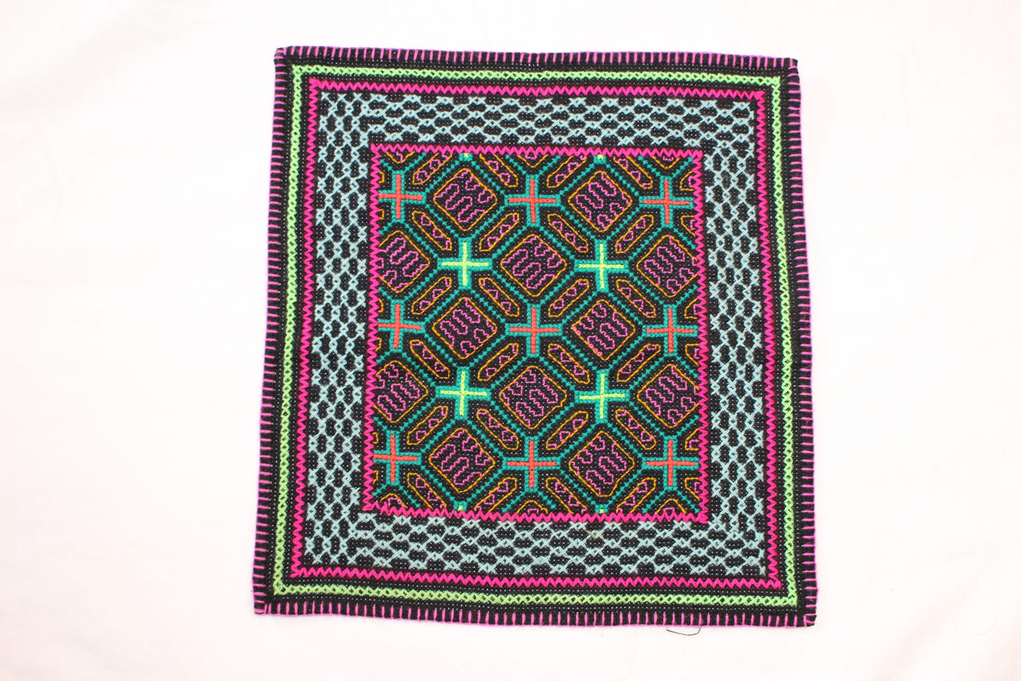 Ayahuasca Vine Hand-Stitched Shipibo Tapestry Awake Healer