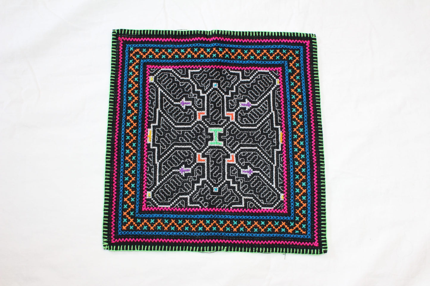 Ayahuasca Vine Hand-Stitched Shipibo Tapestry Awake Healer