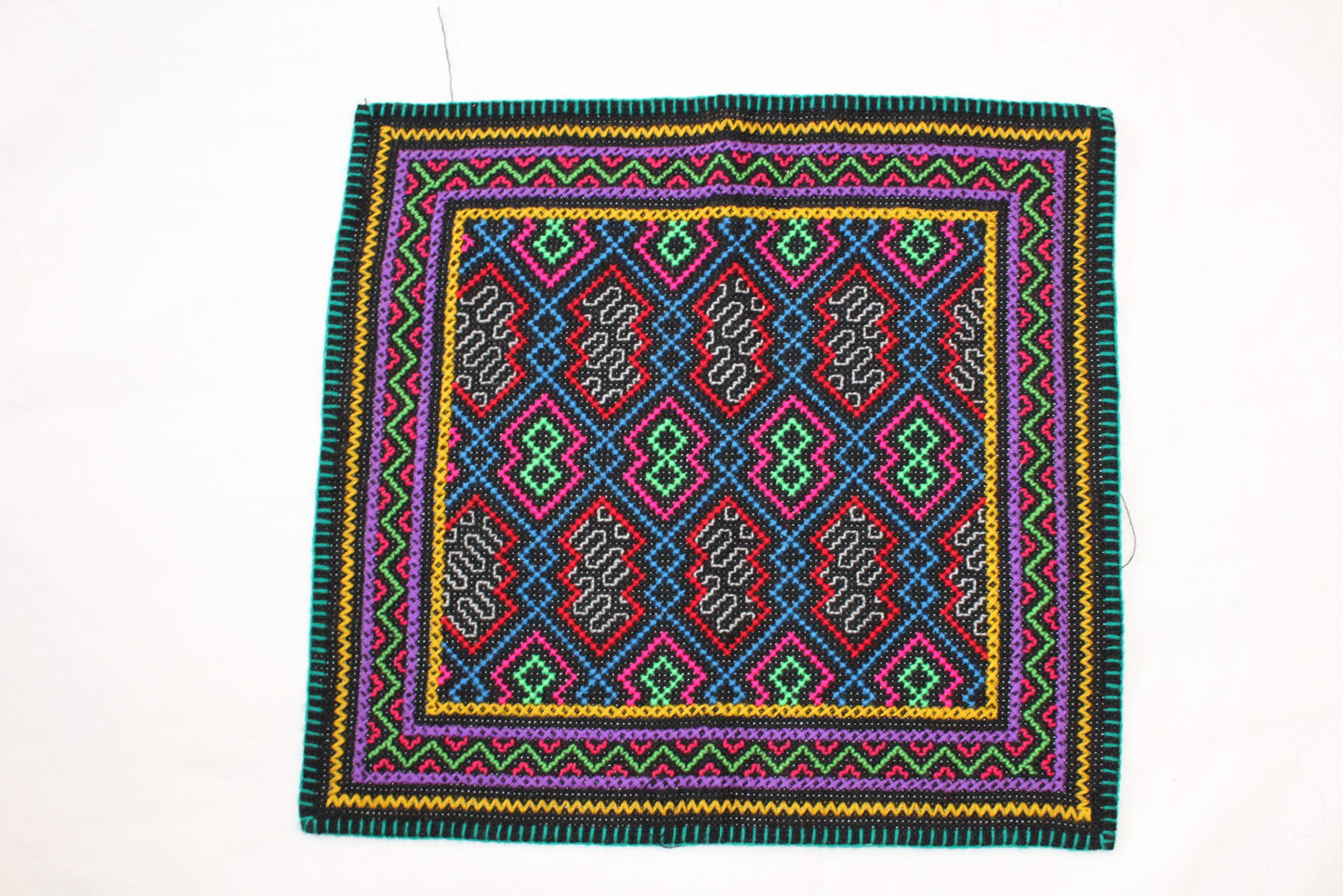 Ayahuasca Vine Hand-Stitched Shipibo Tapestry Awake Healer