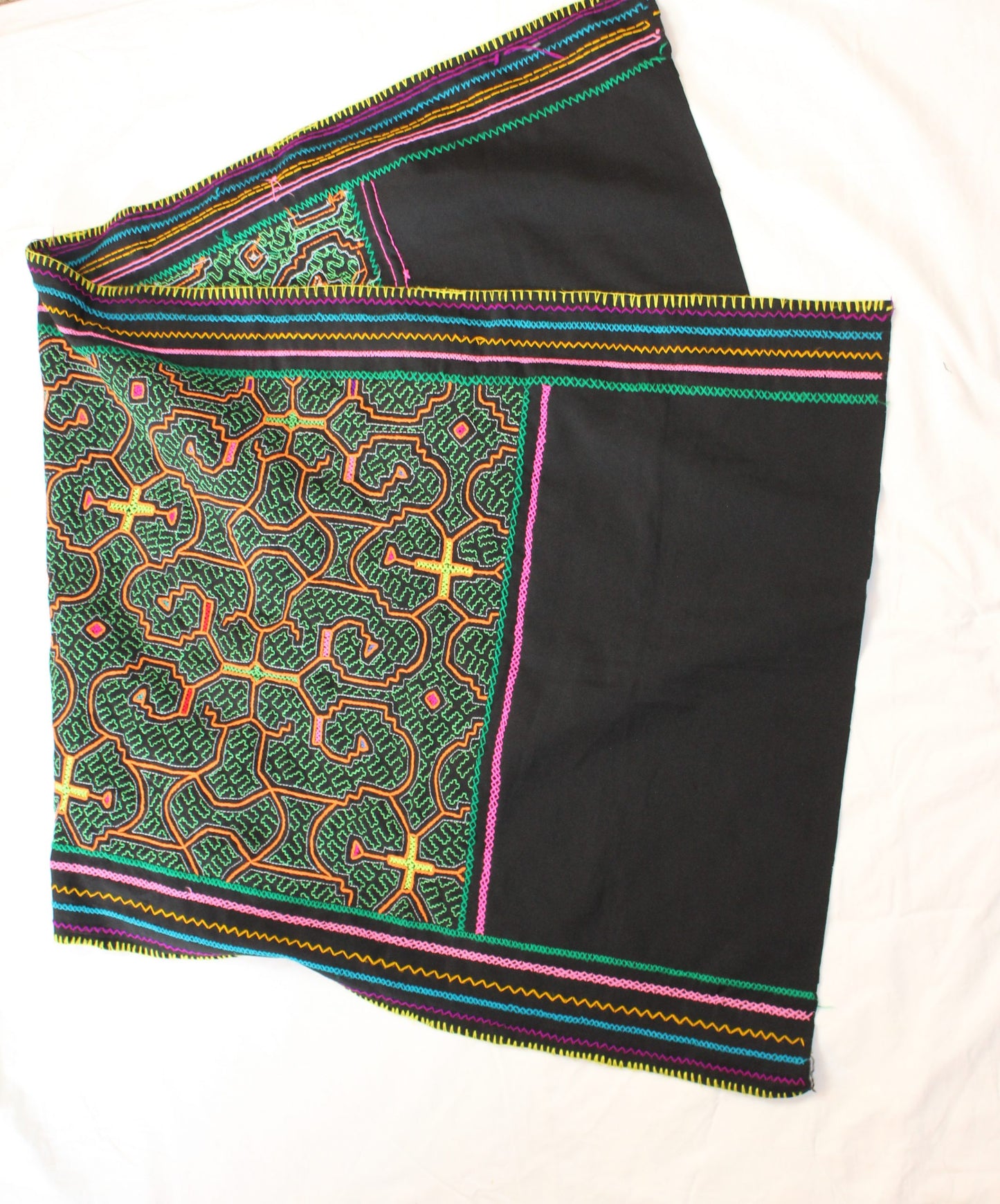 Ayahuasca Vine Hand-Stitched Shipibo Tapestry Awake Healer
