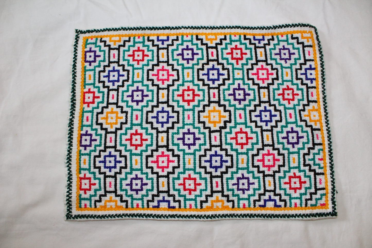Ayahuasca Vine Hand-Stitched Shipibo Tapestry Awake Healer