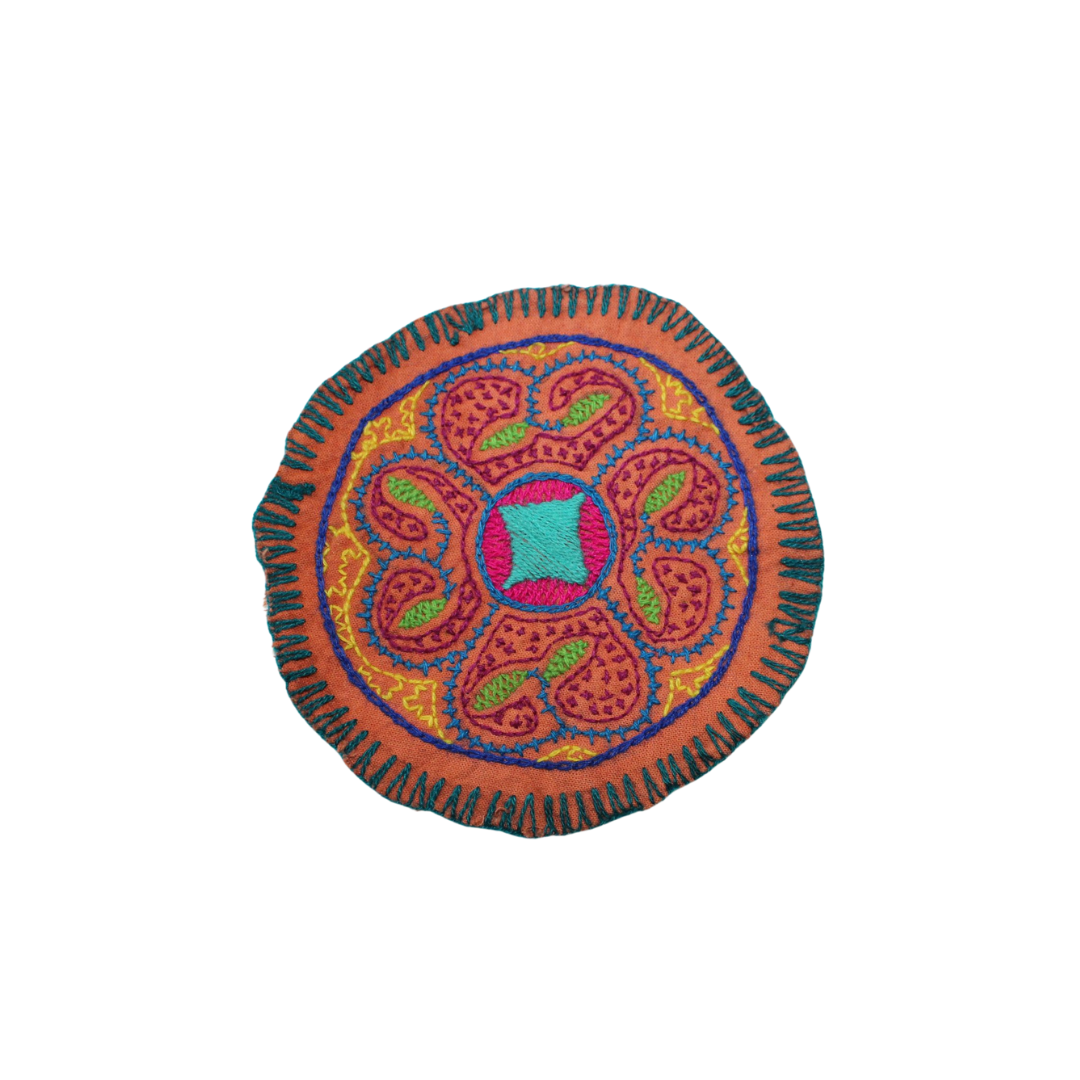 Shipibo Handstiched Round Tapestry Awake Healer