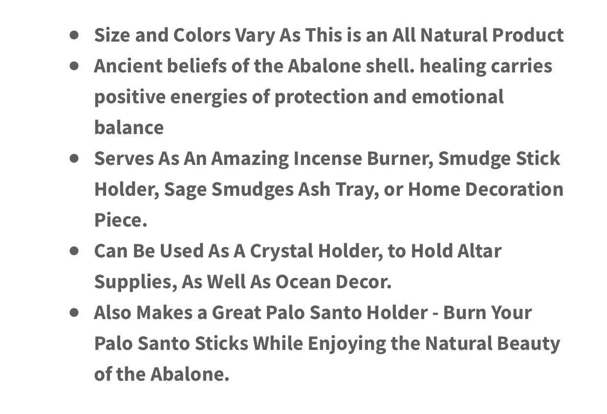 Natural Abalone Shell for Sacred Rituals and Ceremonies Awake Healer
