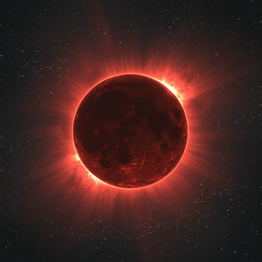 Full Corn Moon lunar eclipse over the horizon, representing a sacred hapé ritual and Amazonian plant medicine practice