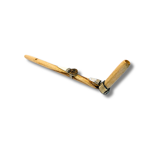 Tepi - Palo Santo Shipibo Quartz Crystal, Ayahuasca, and Tooth Shamanic Hape Rapeh Pipe