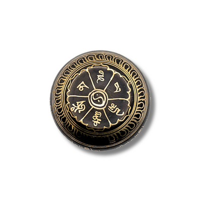 Hand-Hammered Bronze Singing Bowl (5-inch) Om Mani Padme Hum Design Awake Healer