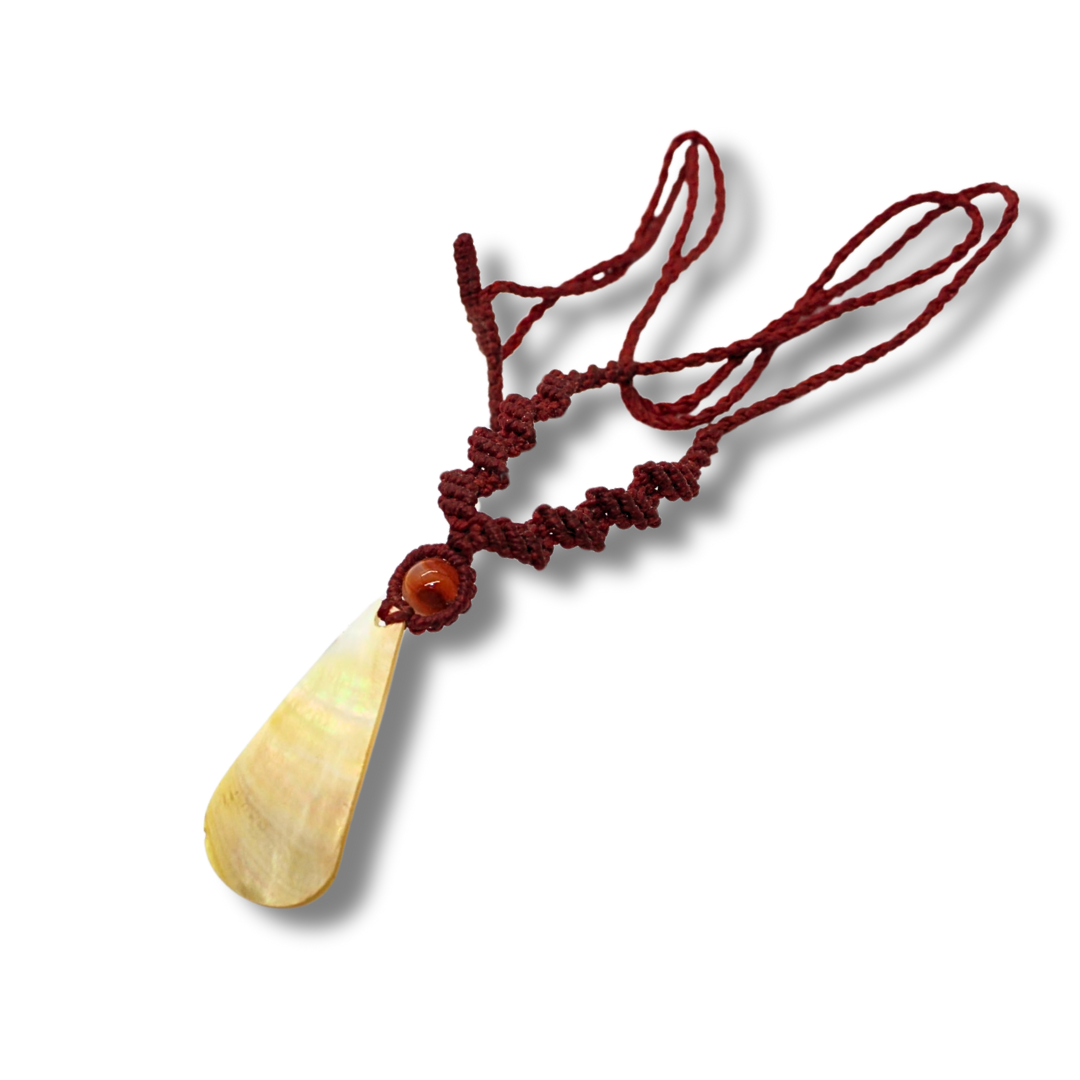 Beautifully Handcrafted Shipibo/Abalone Shell Pendant