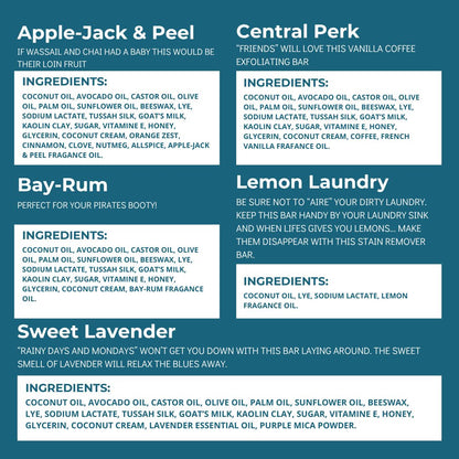 Handmade artisan bar soaps natural ingredients 