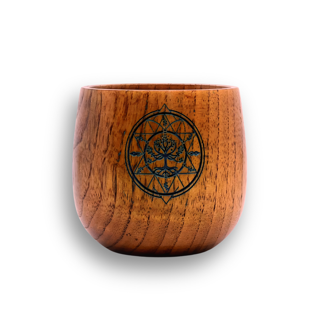 Wooden Ceremonial Cacao Cup – Awake Healer Tree of Life Awake Healer