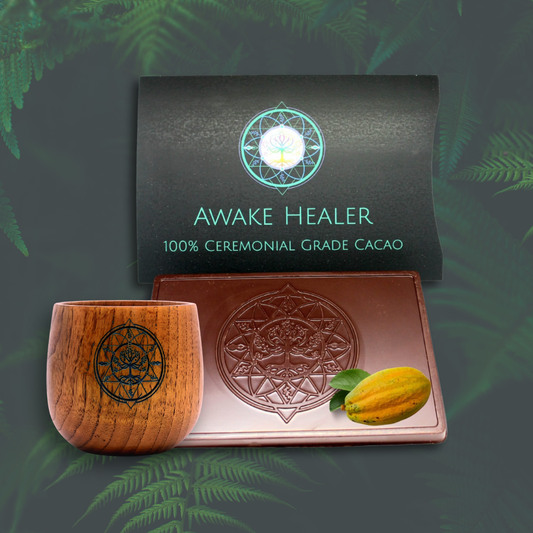 8 oz Ceremonial Cacao + Wooden Cup Bundle