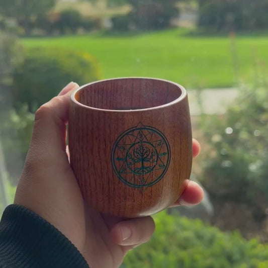 Wooden Ceremonial Cacao Cup – Awake Healer Tree of Life